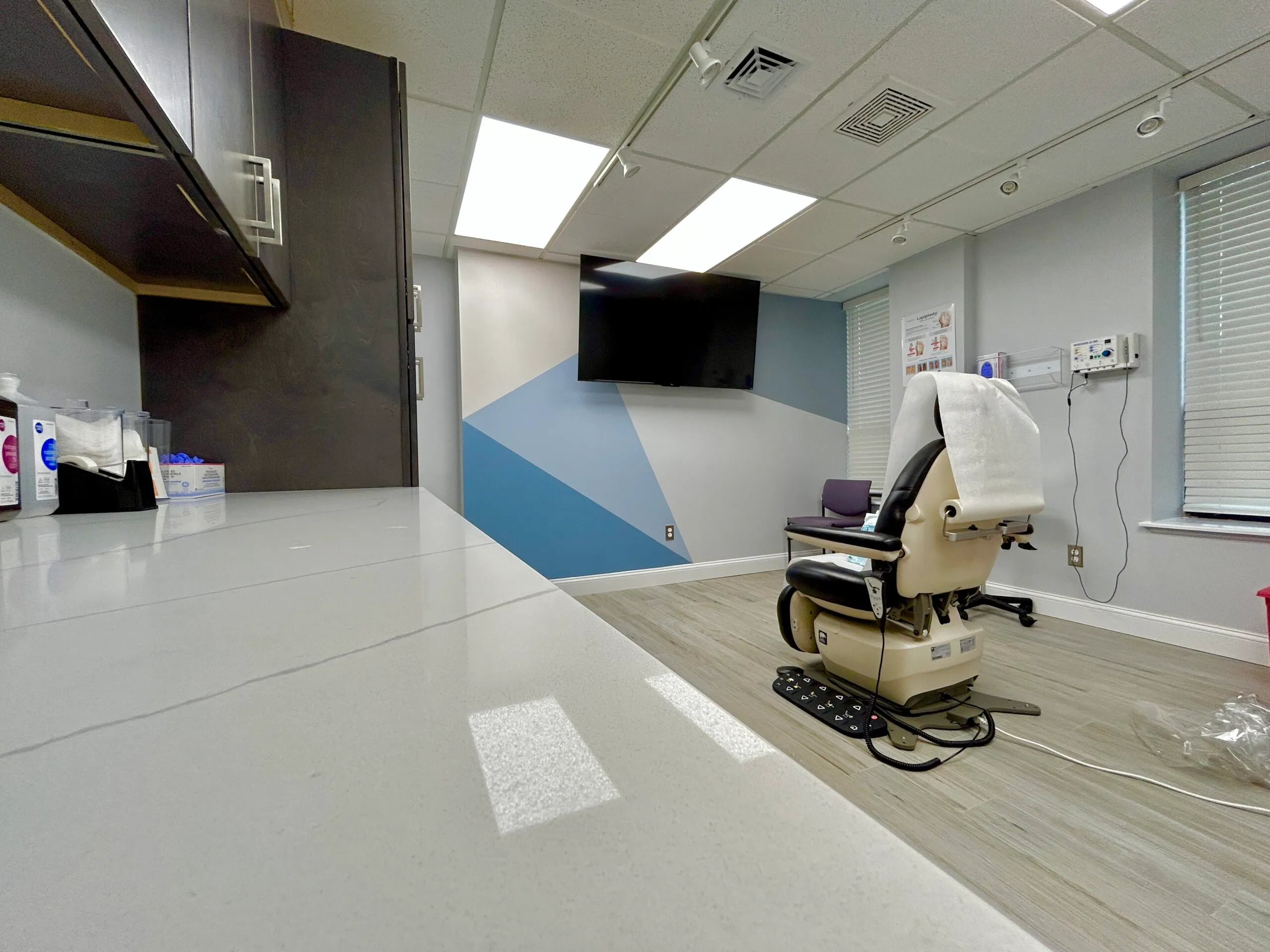 A treatment room at the Bridgewater office